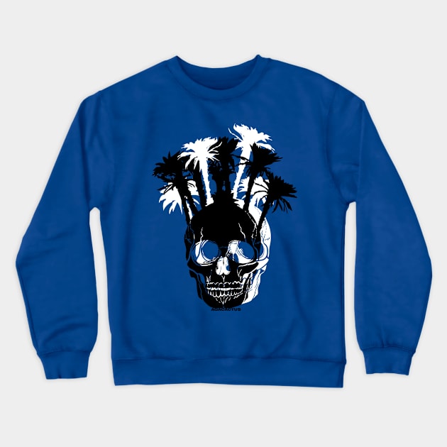 Skull Blooms Crewneck Sweatshirt by AgaCactus